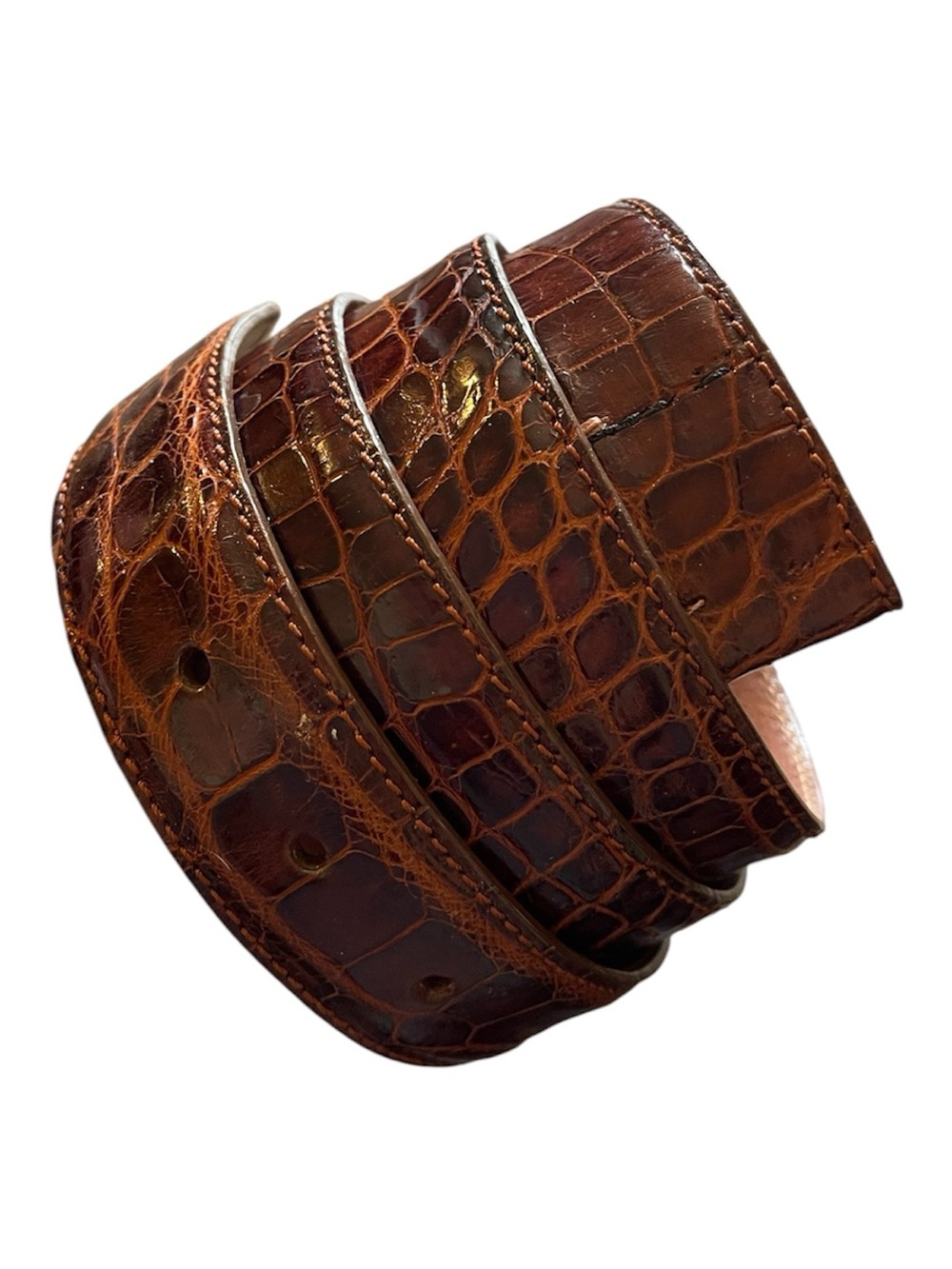 Polo Ralph Lauren Brown Alligator Belt 38